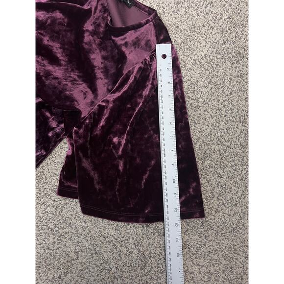 Lane Bryant Womens 22/24 Whimsigoth Grunge Velvet Flutter Sleeve Keyhole Blouse - Picture 10 of 11